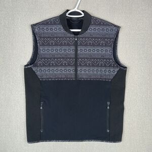 Greyson Clothiers Ghost Wolf Yukon Hybrid Vest Mens XL Black Gray Quarter Zip